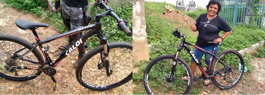 Devolução de bicicleta furtada no centro de Picos após ser abandonada em cemitério 
