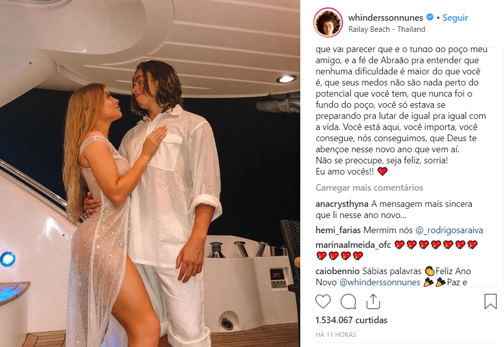 Postagem de Whindersson Nunes