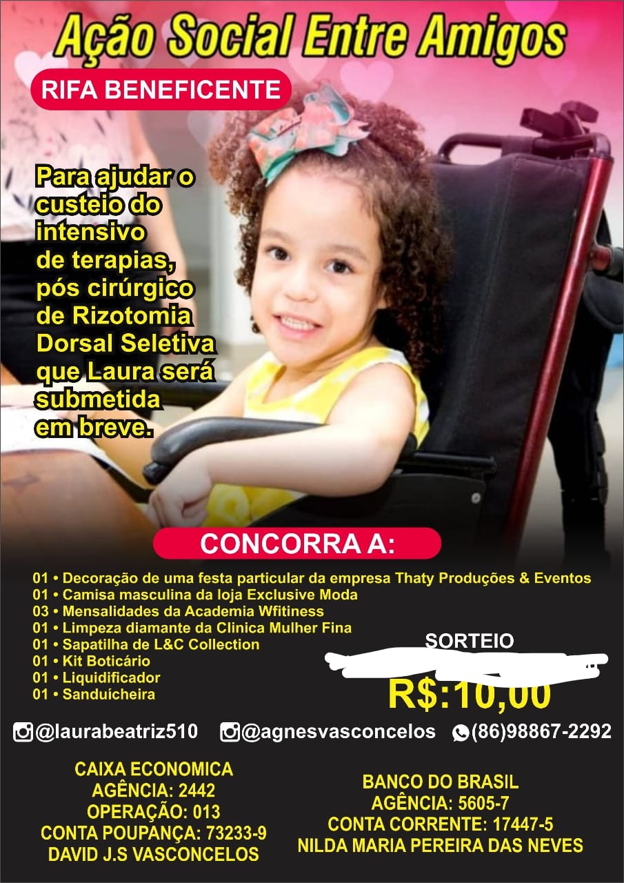 Rifa para ajudar Laura