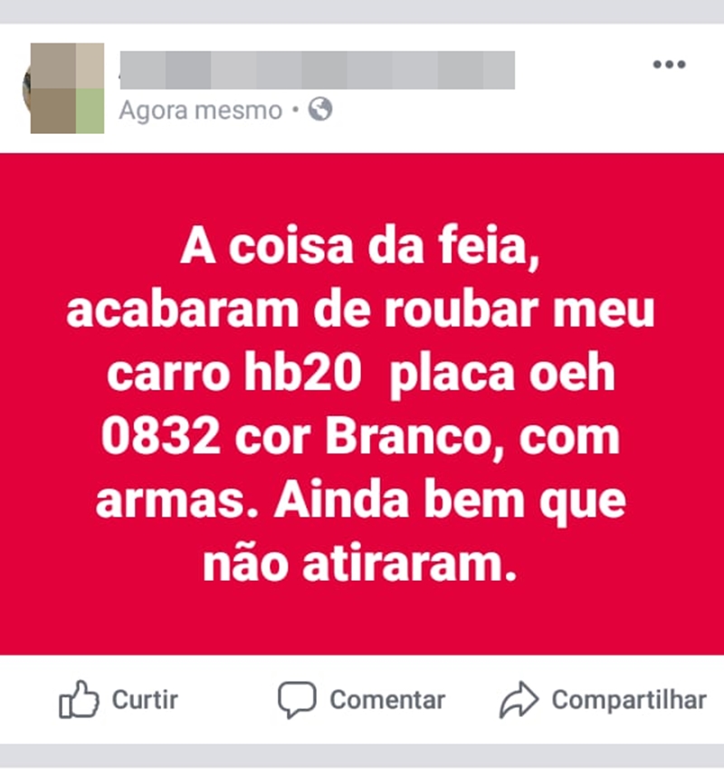 Funcionário da Alepi denunciou roubo nas redes sociais 