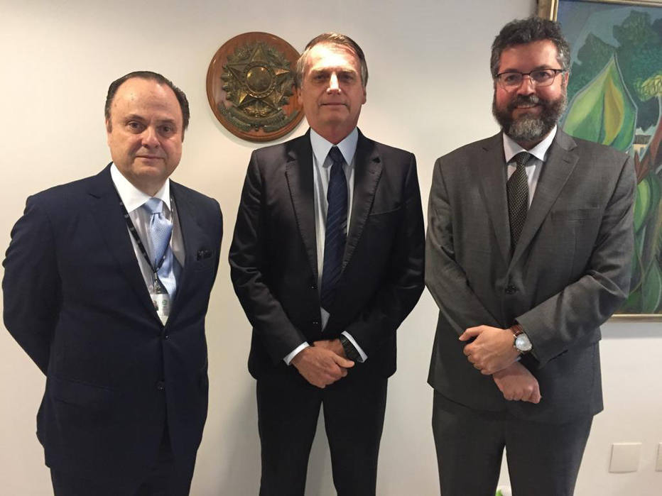 Mário Vilalva se reúne com Bolsonaro e o chanceler Ernesto Araújo no Palácio do Planalto