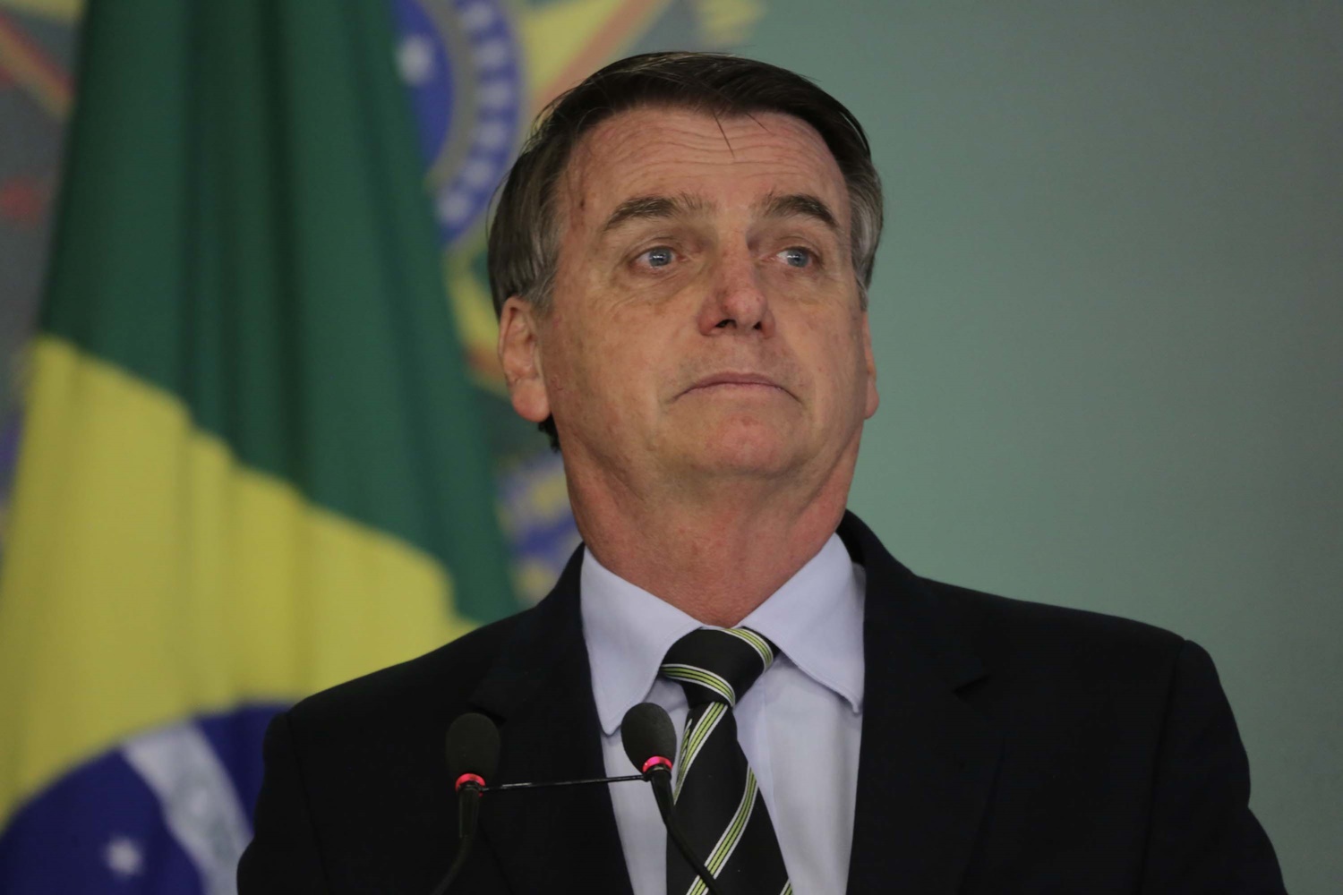 Presidente Jair Bolsonaro durante cerimônia no Palácio do Planalto
