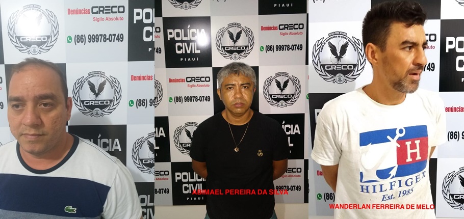 Rafael dos Santos Leal, Abimael Pereira e Wanderlan Melo 