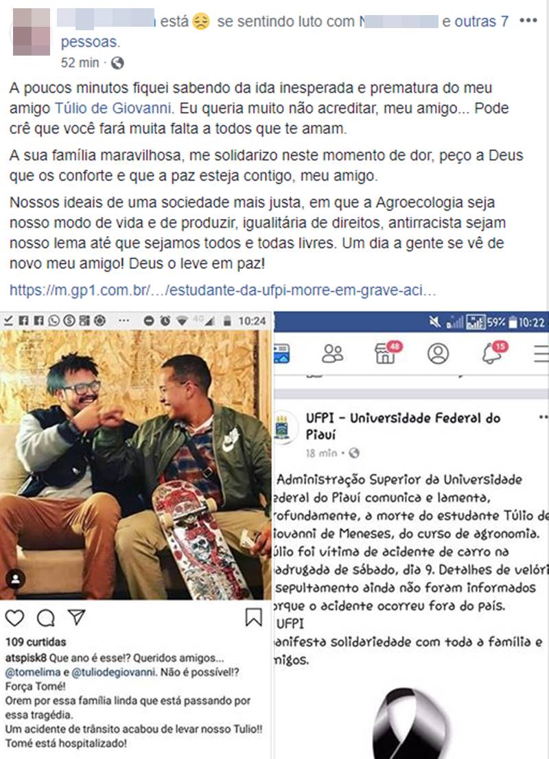 Amiga fala sobre amizade com Túlio