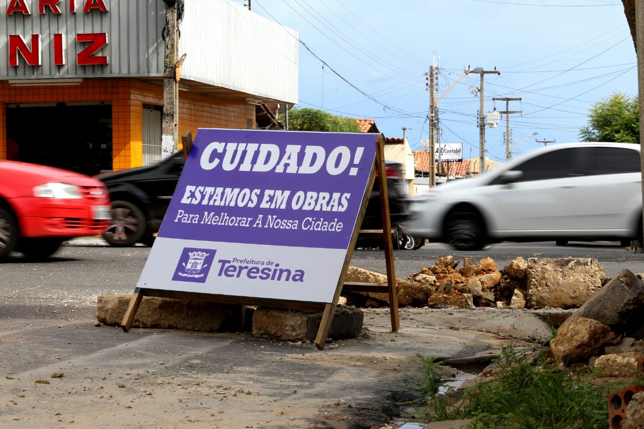 Trecho em obras