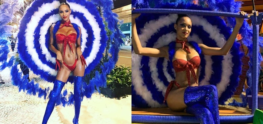 Laís Ribeiro no desfile da Portela