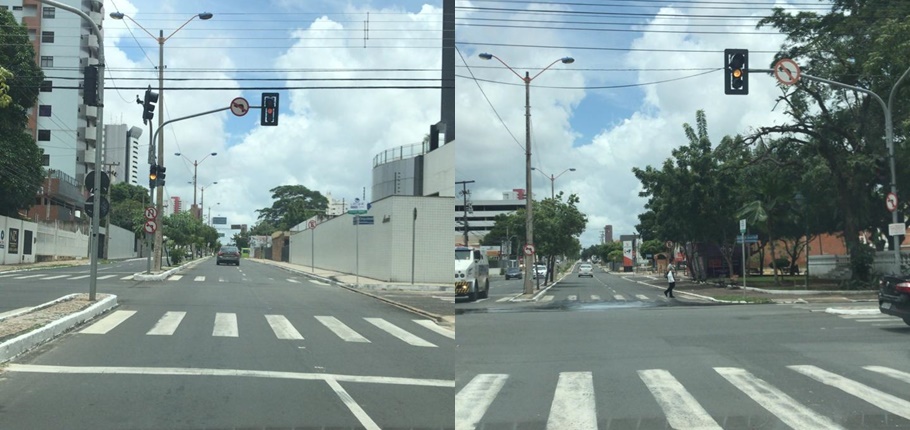 Sinais do cruzamento da Jóquei com Orquídeas e da Jóquei com N. Senhora de Fátima 