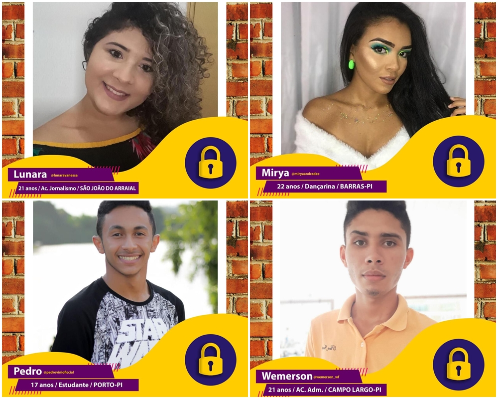 Participantes do reality Confinados 