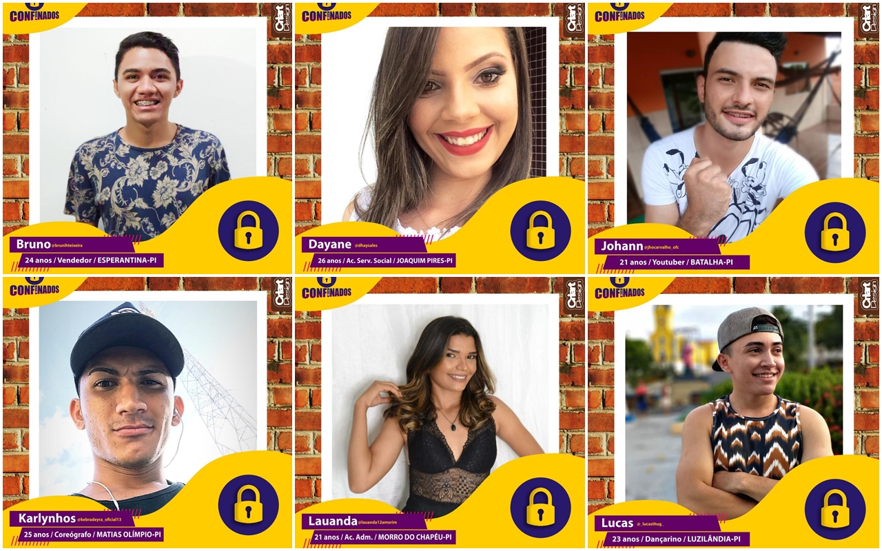 Participantes do reality Confinados 