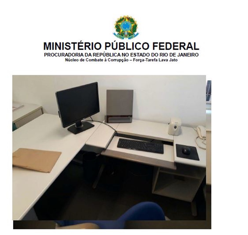 Imagem da sala consta no relatório do Polícia Federal 