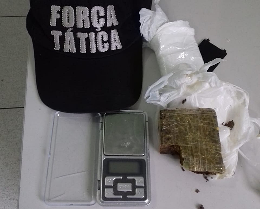 Material apreendido pela PM