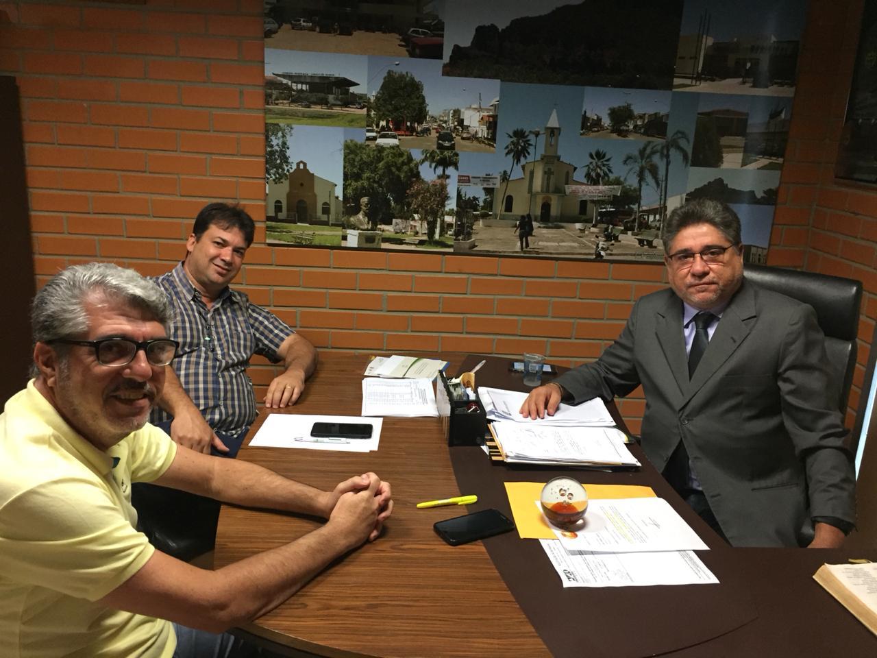 João Mádison com ex-prefeito Filemon e André Nogueira