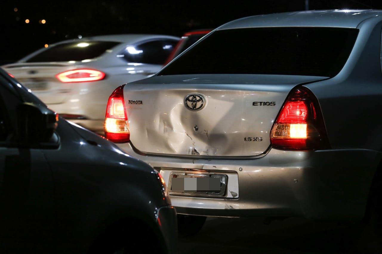 Veículo Etios envolvido no acidente