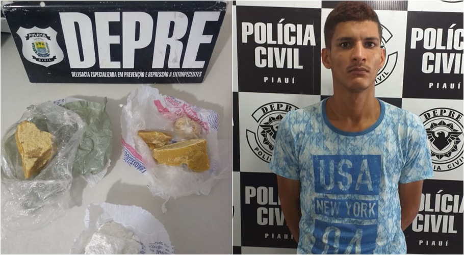 Material apreendido pela DEPRE com Vitor
