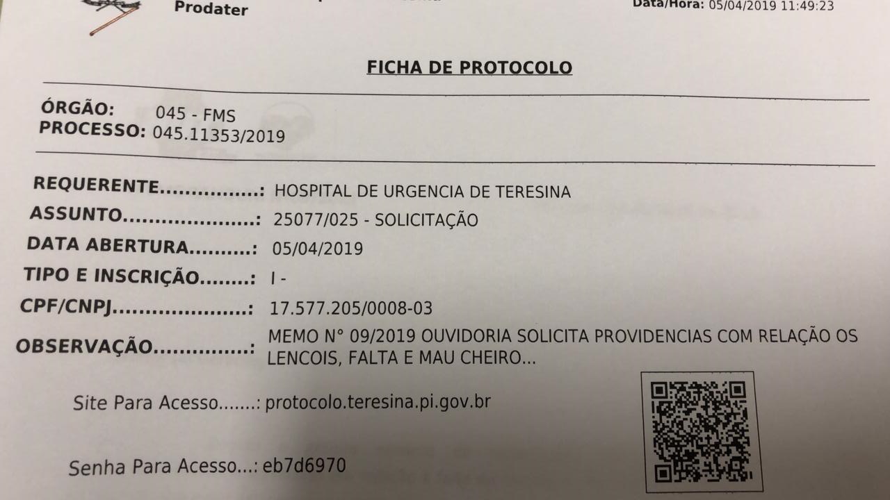 Protocola sobre a ausência de lençóis