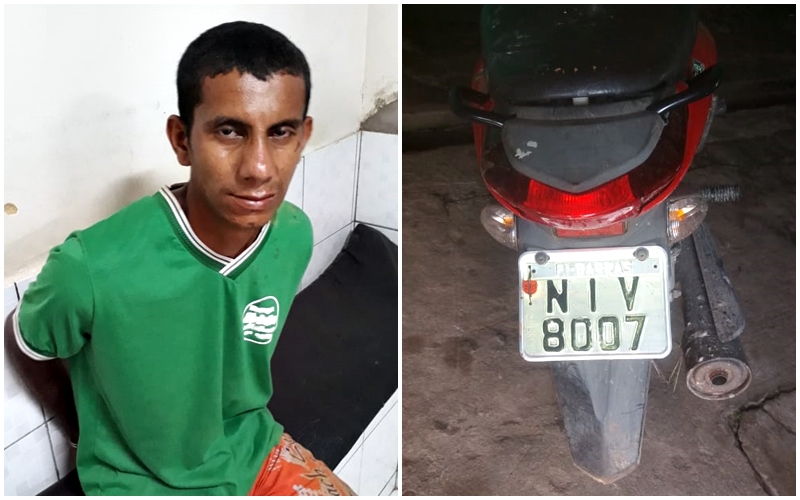 Francisco Wellington e a moto roubada