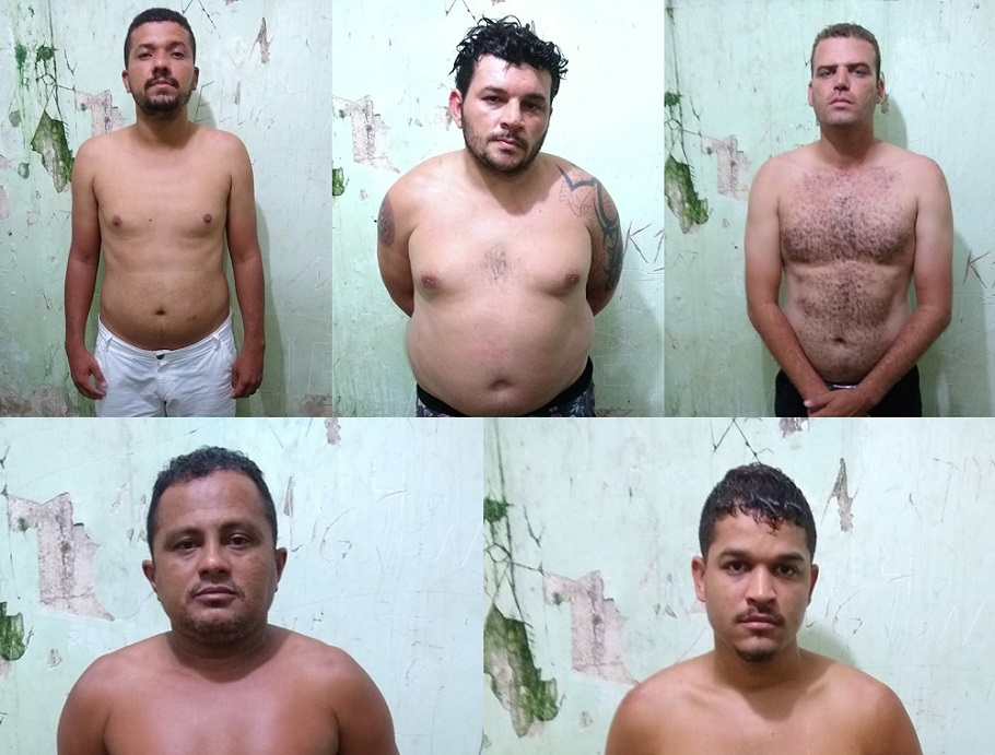 Membros da quadrilha presos pela polícia