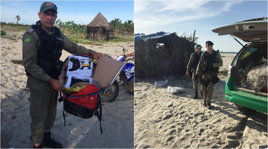 Sargento Carlos Sousa com drone encontrado enterrado