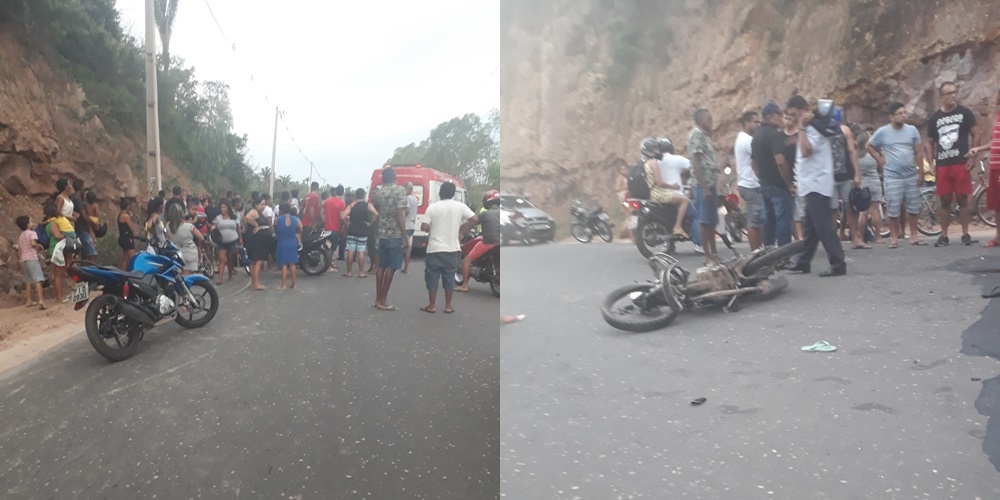 Acidente na Avenida Josué de Moura Santos