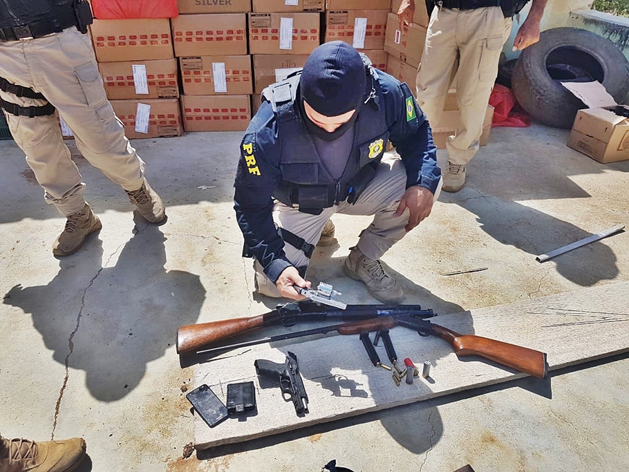 Armas apreendidas pela PRF-PI