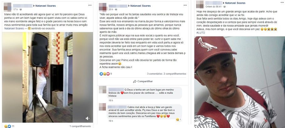 Amigos lamentam a morte de Natanael