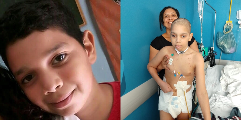 Gabriel Mendes durante tratamento em Teresina
