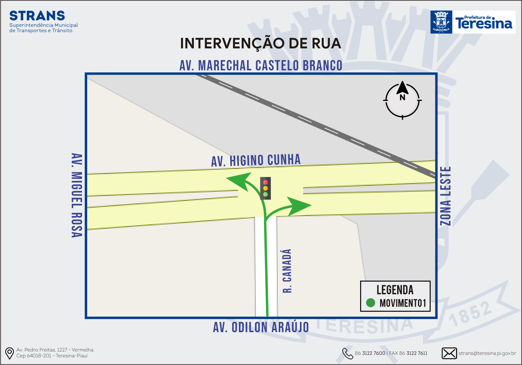 Nova rota dos condutores que trafegam pela Rua Canadá