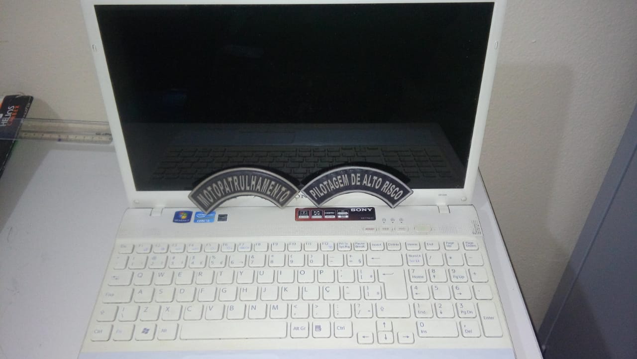 Notebook apreendido pela Polícia Militar de Picos