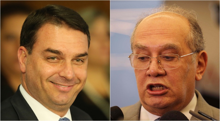 Flávio Bolsonaro e Gilmar Mendes 