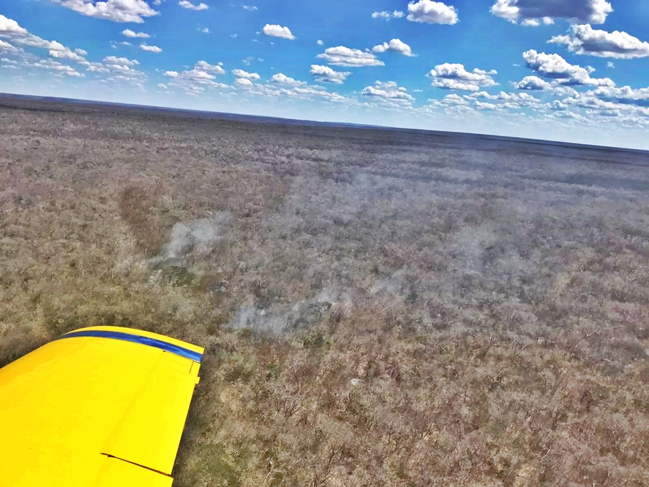 Vista da aeronave