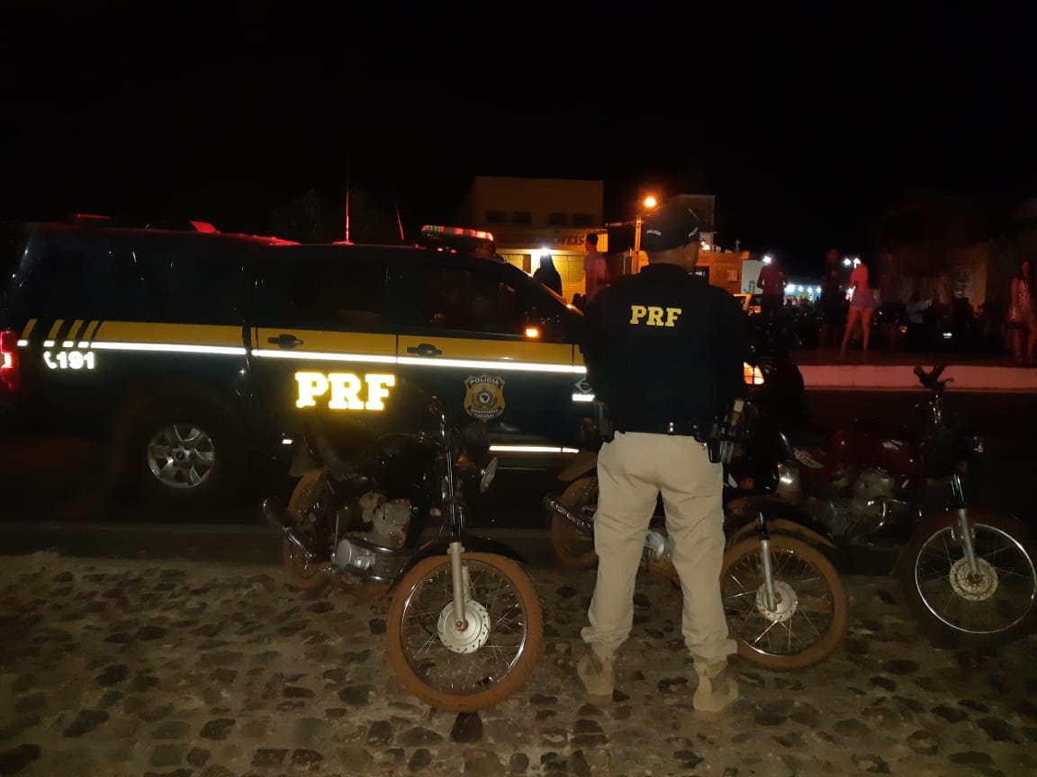 Motos apreendidas pela PRF
