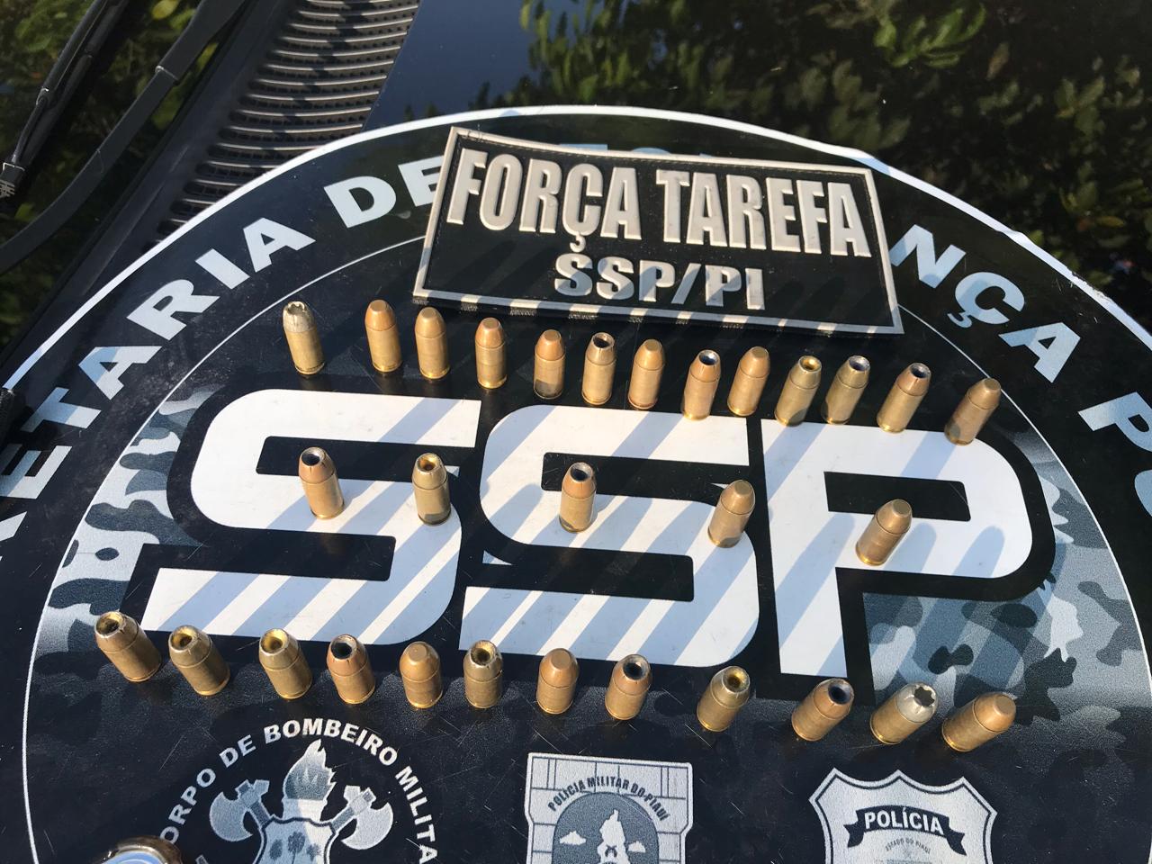 Munições apreendidas pela Força Tarefa