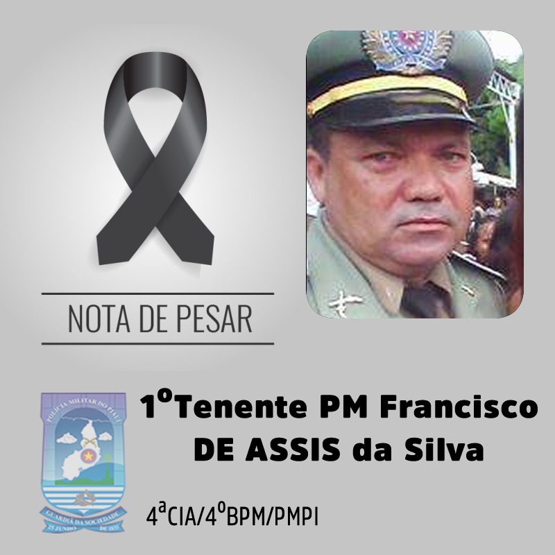 Nota de pesar pelo falecimento do tenente De Assis
