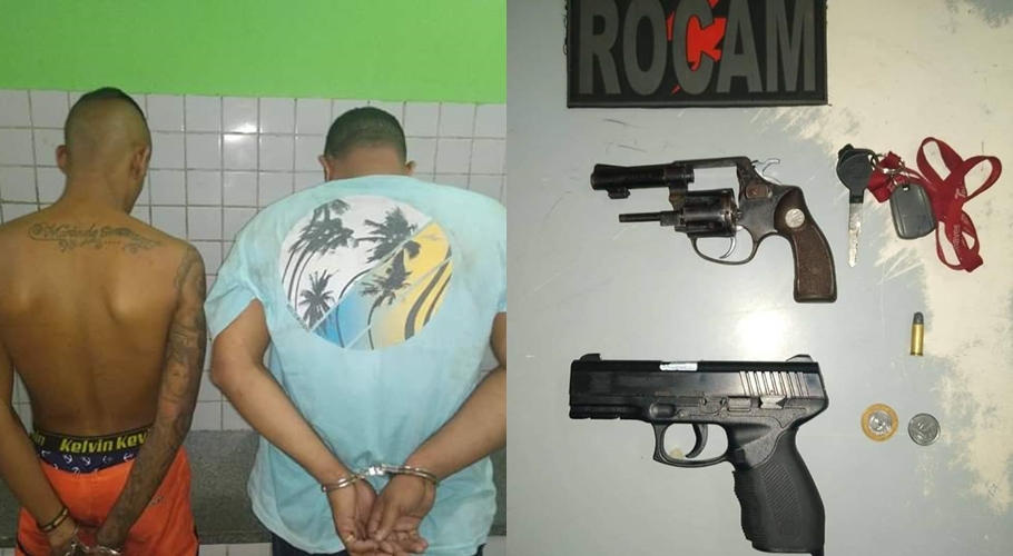 Dupla foi preso pelos policiais da ROCAM