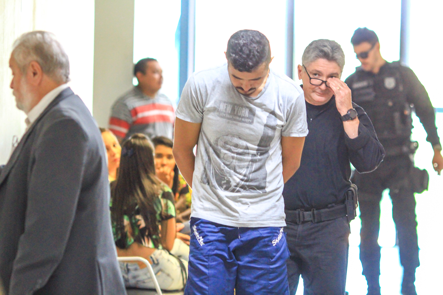 Antuniel Alves de Sousa durante audiência de instrução e julgamento