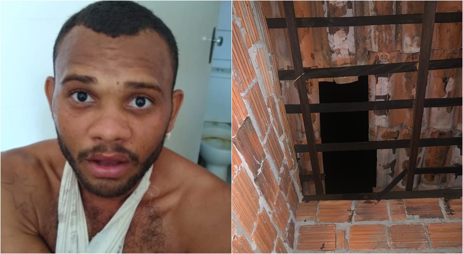 Acusado (à esquerda) entrou pelo teto da casa