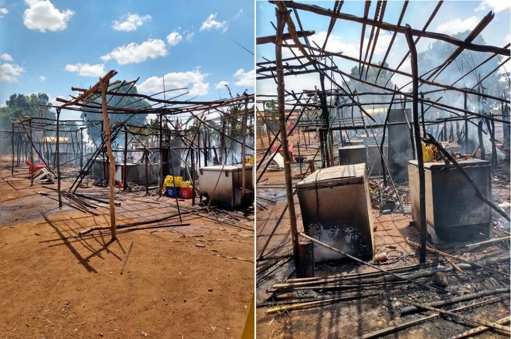 Barracas ficaram destruídas