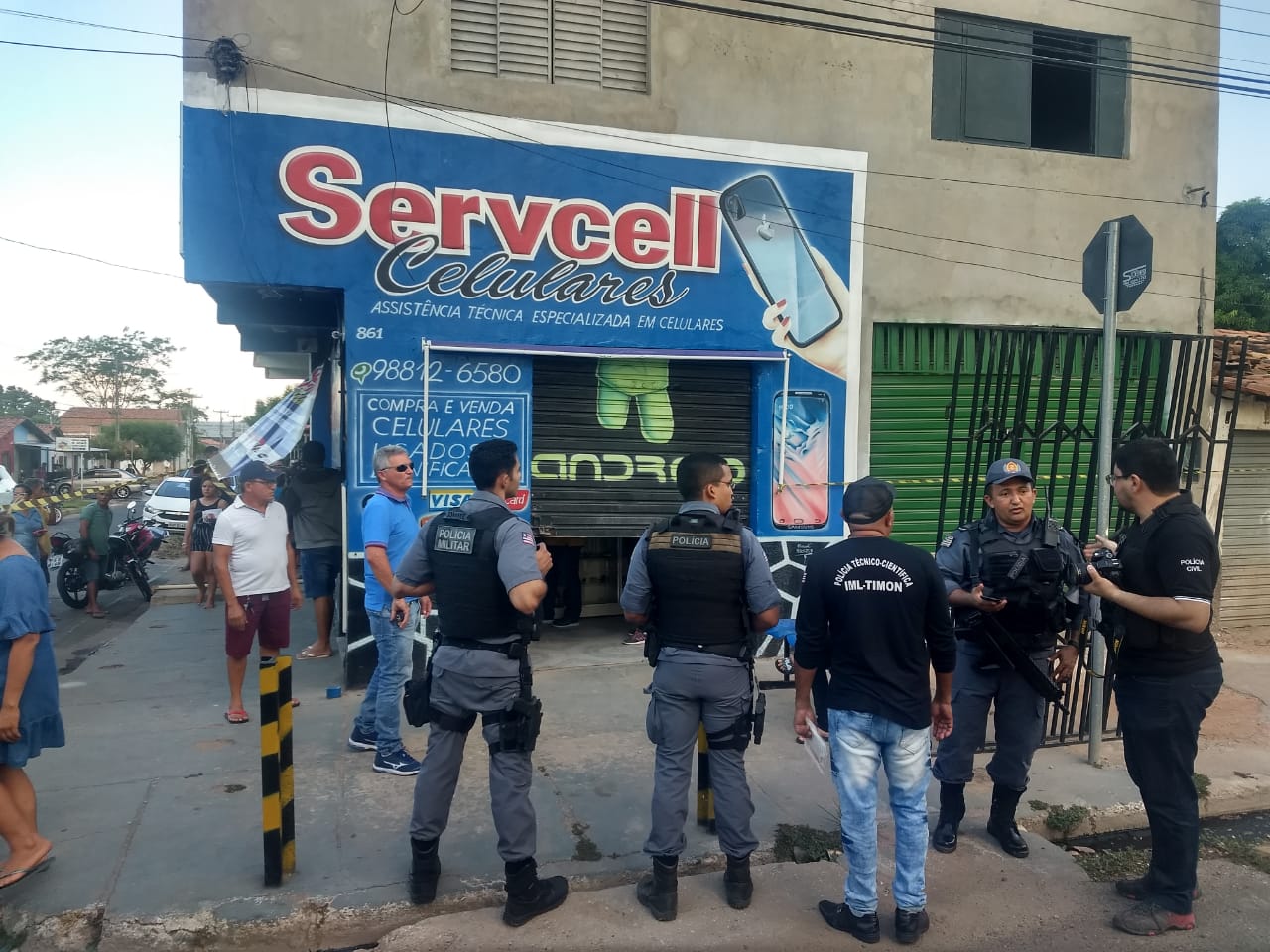 PM isolou a área do crime