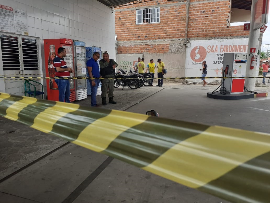 Posto de combustíveis onde aconteceu o crime