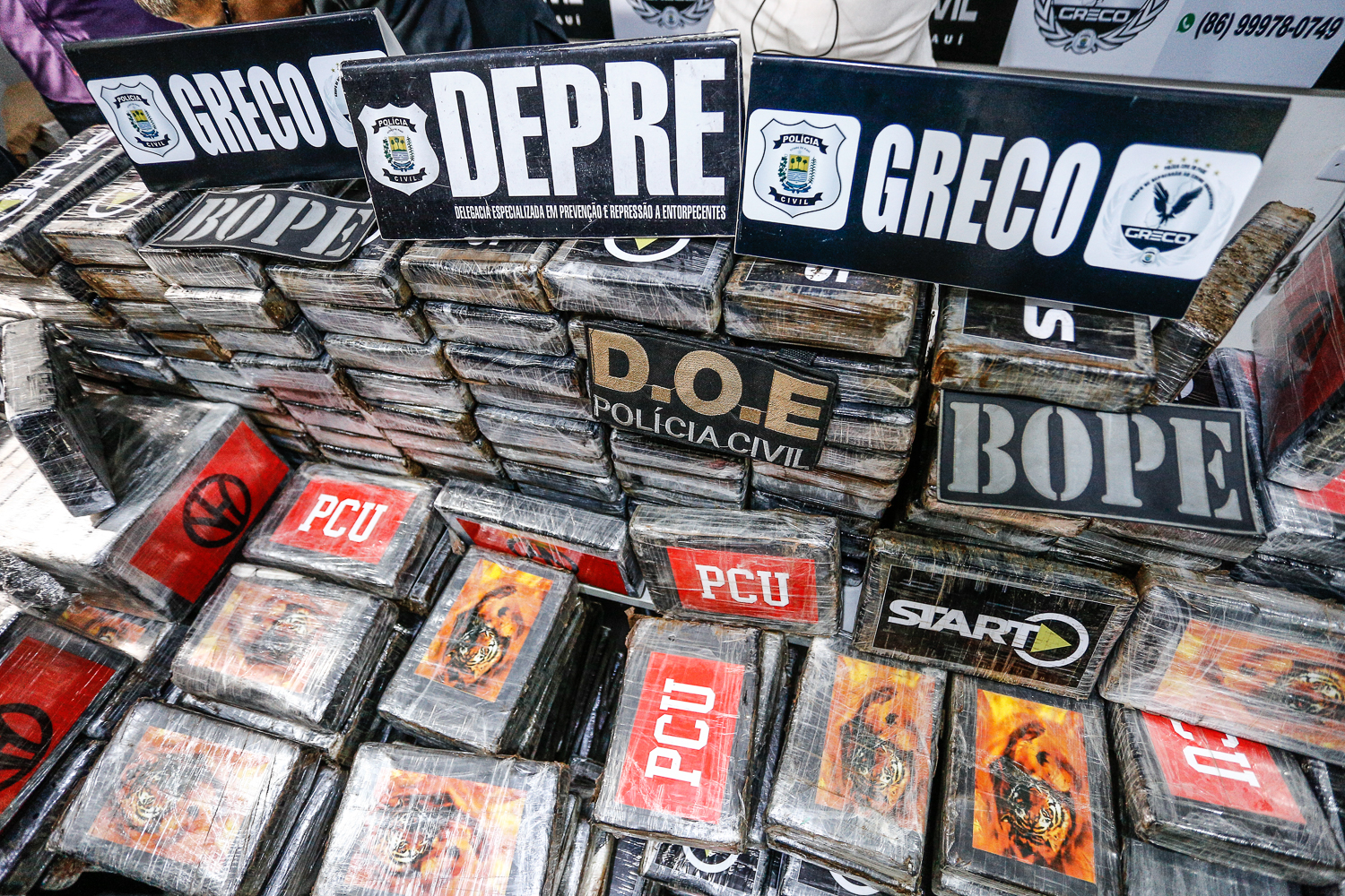 Cocaína apreendida em operação 