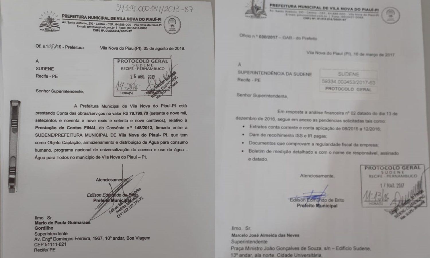 Prestação de contas da gestão de Arinaldo Leal a frente da Prefeitura de Vila Nova do Piauí