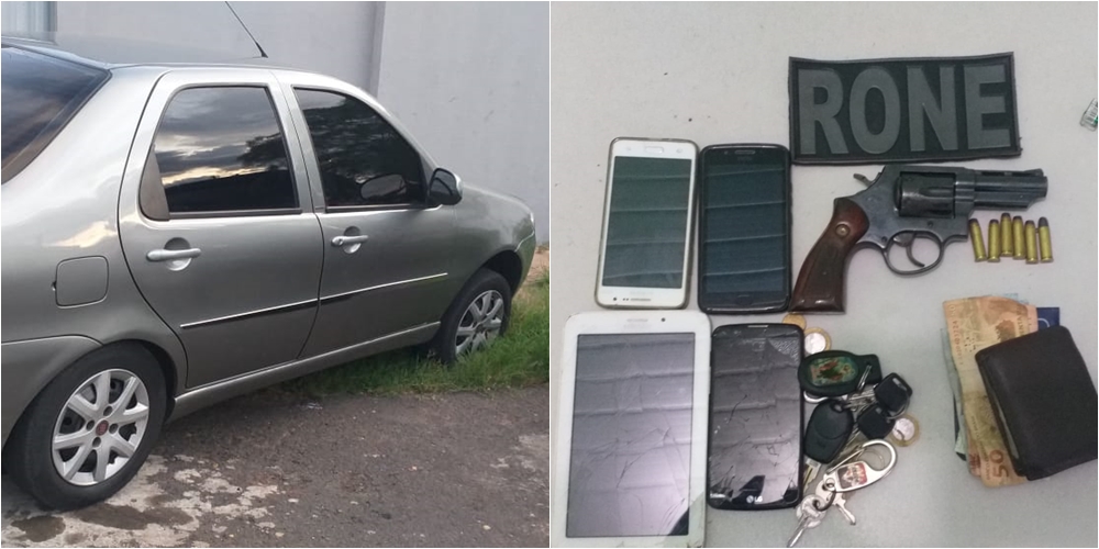 Dupla é presa com veículo roubado em assalto