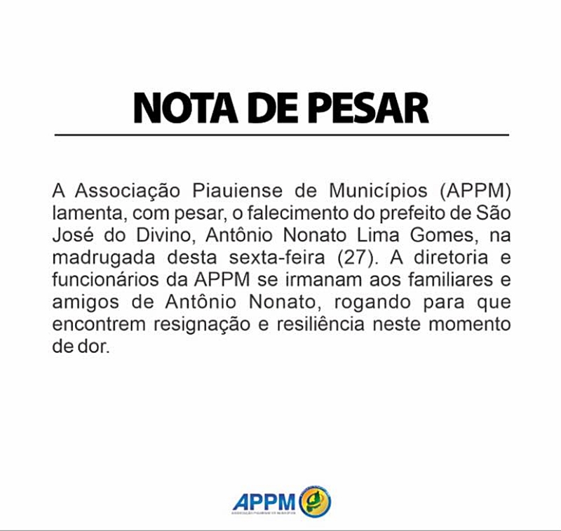 Nota de pesar APPM