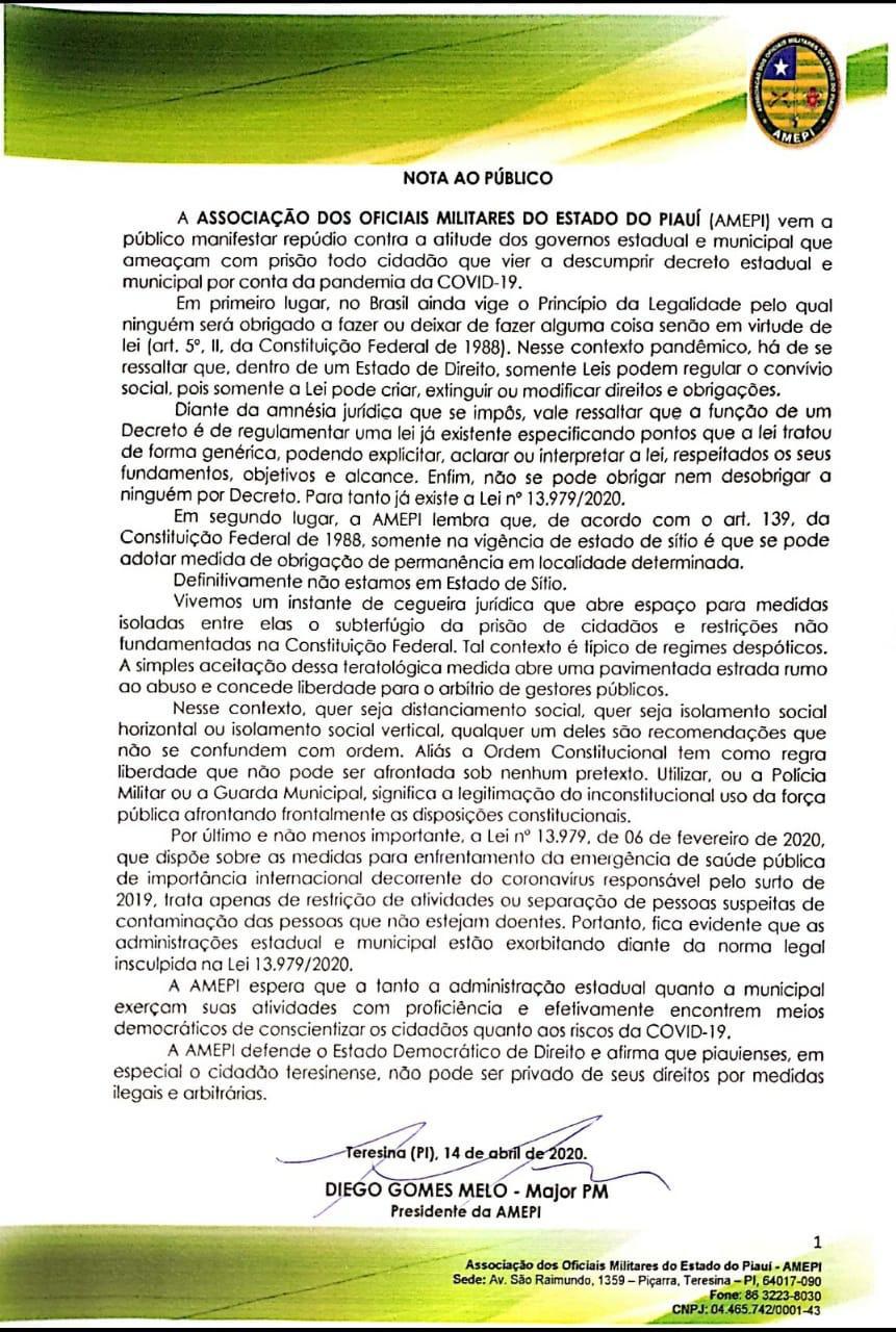 Nota da AMEPI