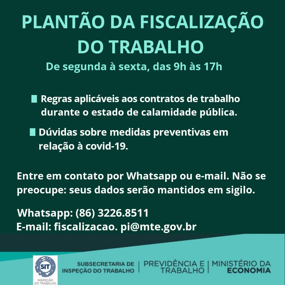 Plantão de Fiscalização do Trabalho