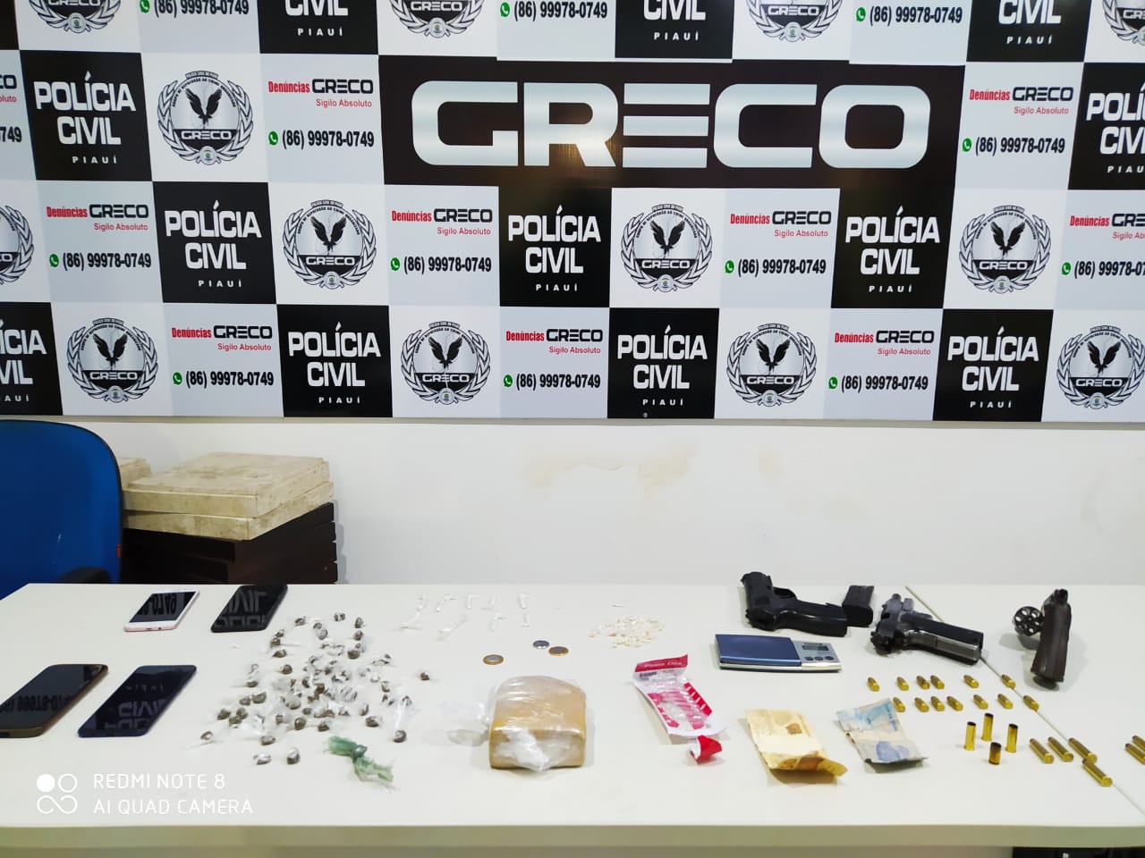 Matéria apreendido com criminosos em José de Freitas