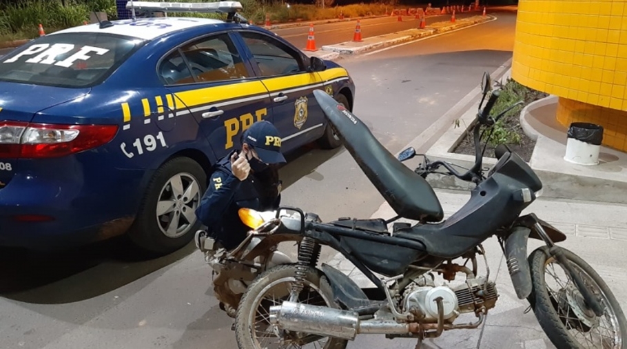 Motocicleta adulterada apreendida