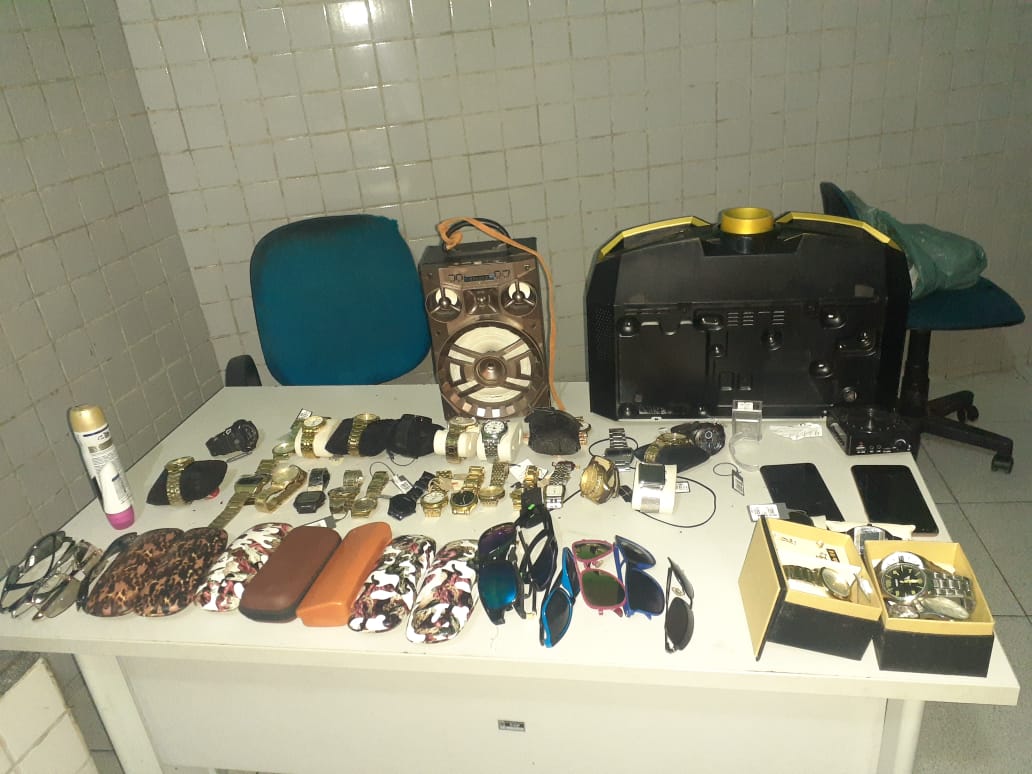 Material apreendido na residência do casal