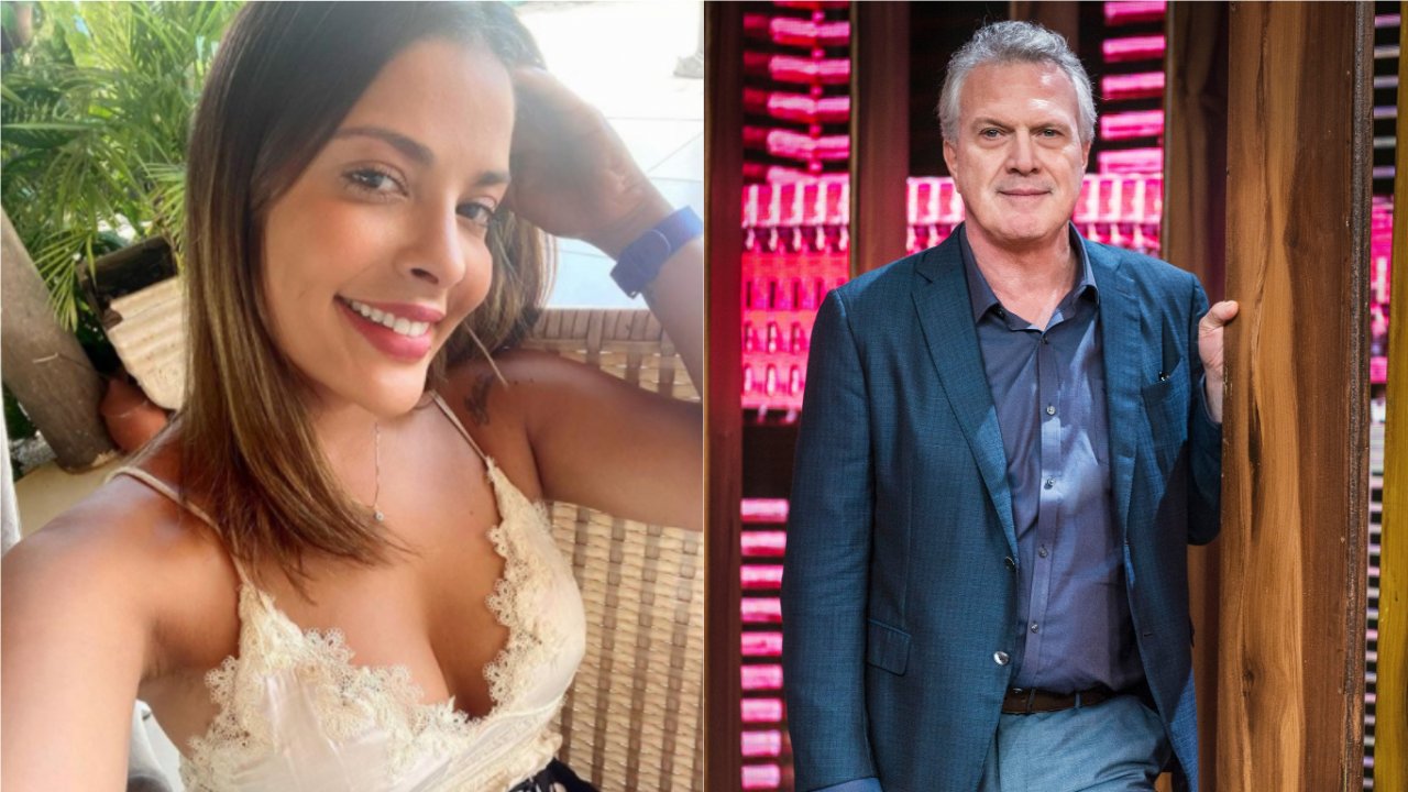 Gyselle Soares e Pedro Bial
