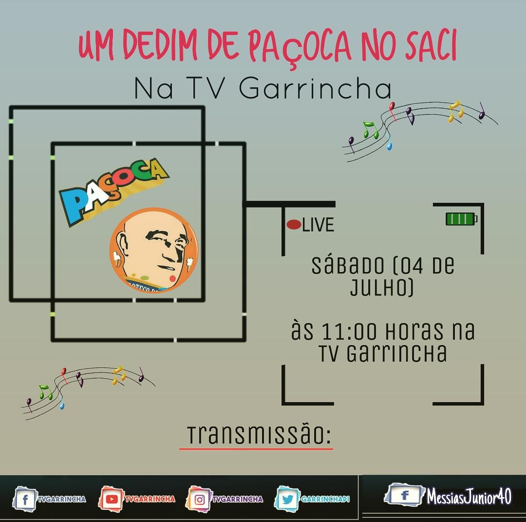 Bloco Paçoca realiza live com música ao vivo no próximo sábado